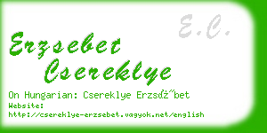 erzsebet csereklye business card